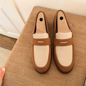 Brown and Cream women’s Loafers